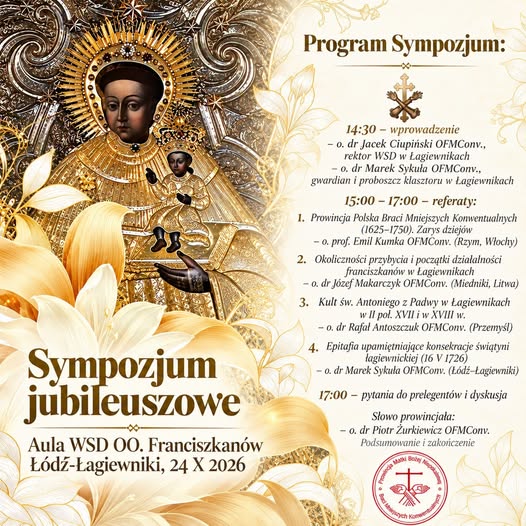 📜 Sympozjum jubileuszowe w naszym seminarium! Zapraszamy na wyjątkowe spotkanie poświęcone historii franciszkanów i ich…